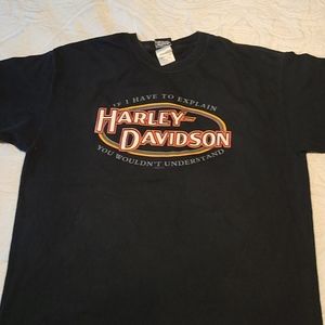 Harley Davidson t-shirt.